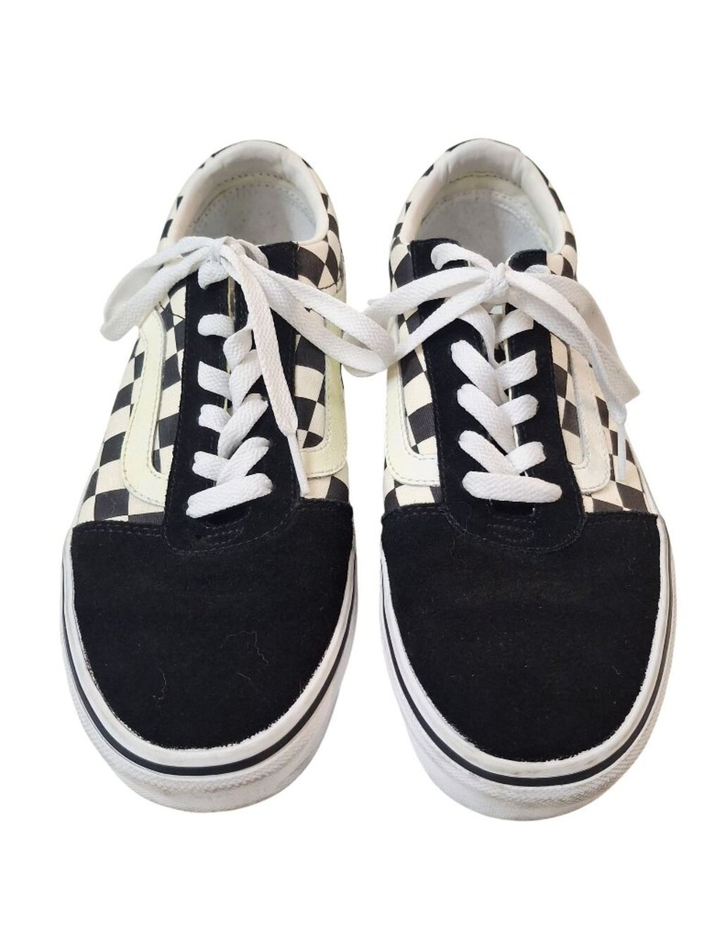 Vans Old Skool Checkered Pattern Shoes Black White Women’s Size 7.5 Men's 5.5